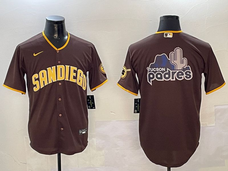 Men San Diego Padres Blank Brown Game 2024 Nike MLB Jersey style 01084